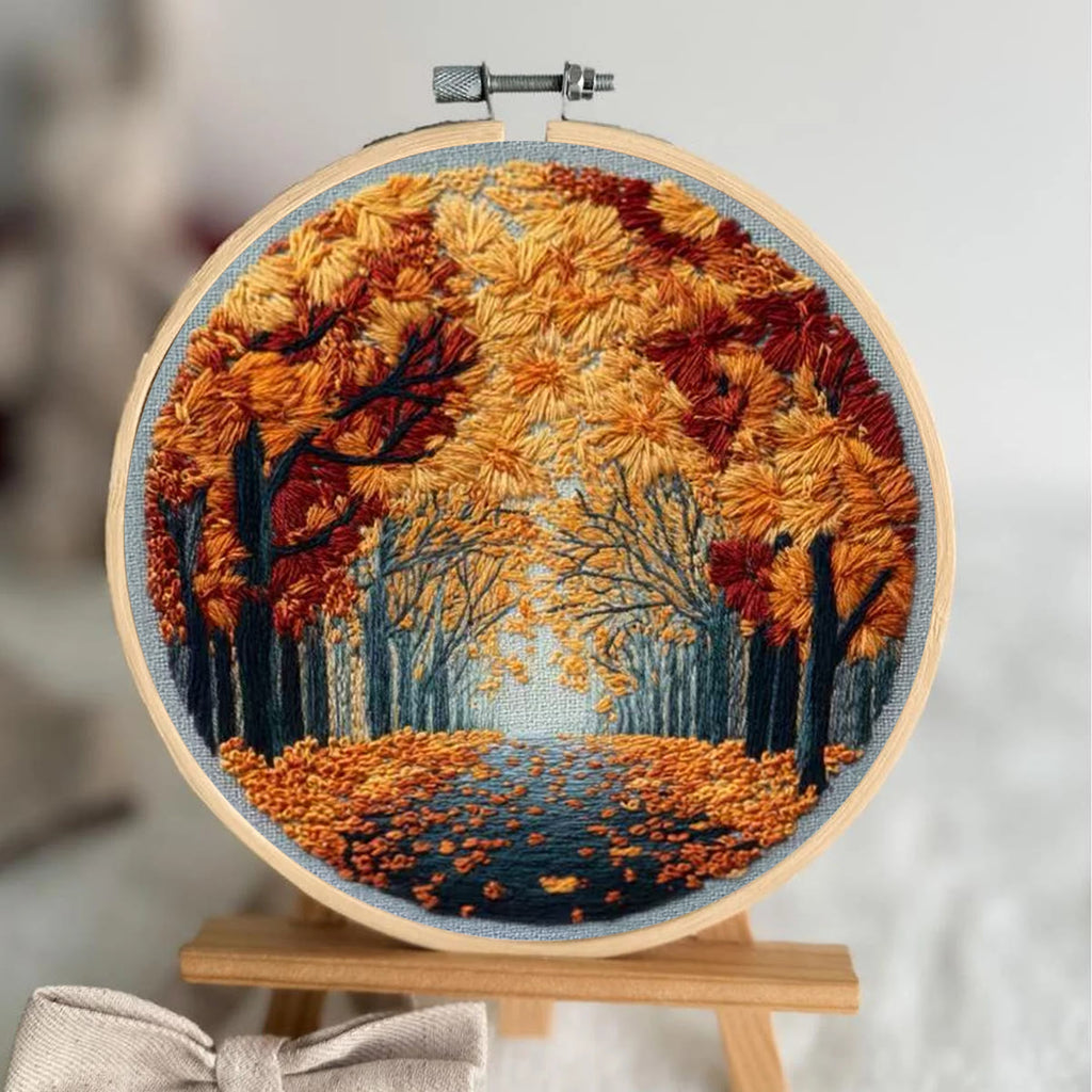Rubbyoo Embroidery Kit - Autumn Scenery | Diy Landscape Craft | Personalized Wall Decoration  - image 2