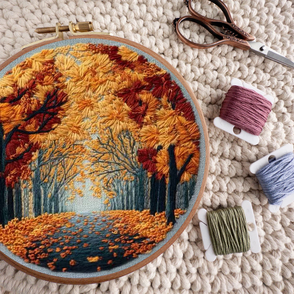 Rubbyoo Embroidery Kit - Autumn Scenery | Diy Landscape Craft | Personalized Wall Decoration  - image 7