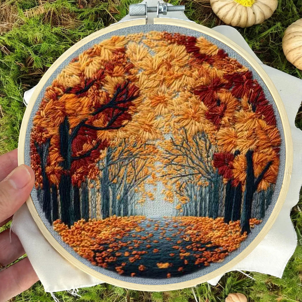 Rubbyoo Embroidery Kit - Autumn Scenery | Diy Landscape Craft | Personalized Wall Decoration  - image 6