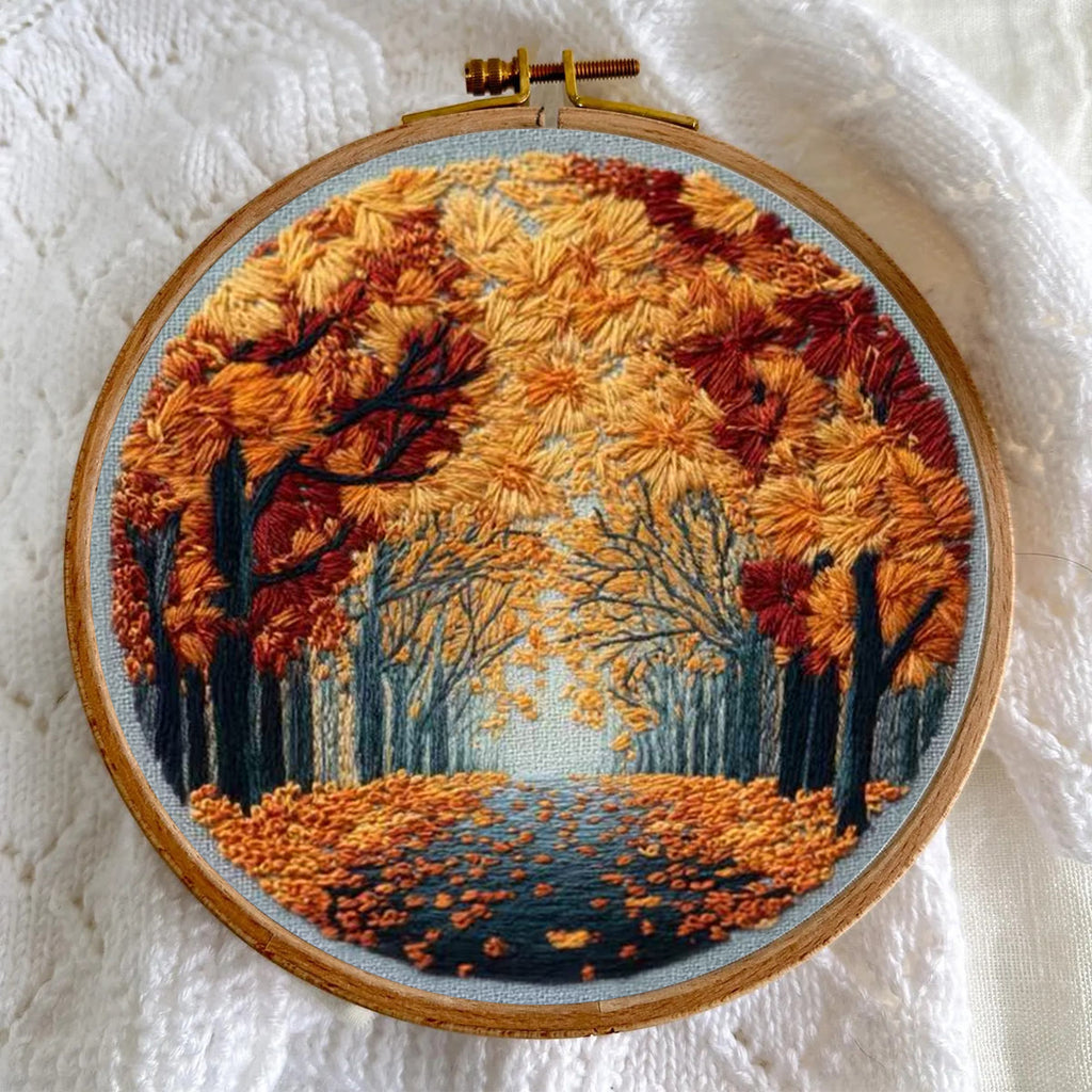 Rubbyoo Embroidery Kit - Autumn Scenery | Diy Landscape Craft | Personalized Wall Decoration  - image 3