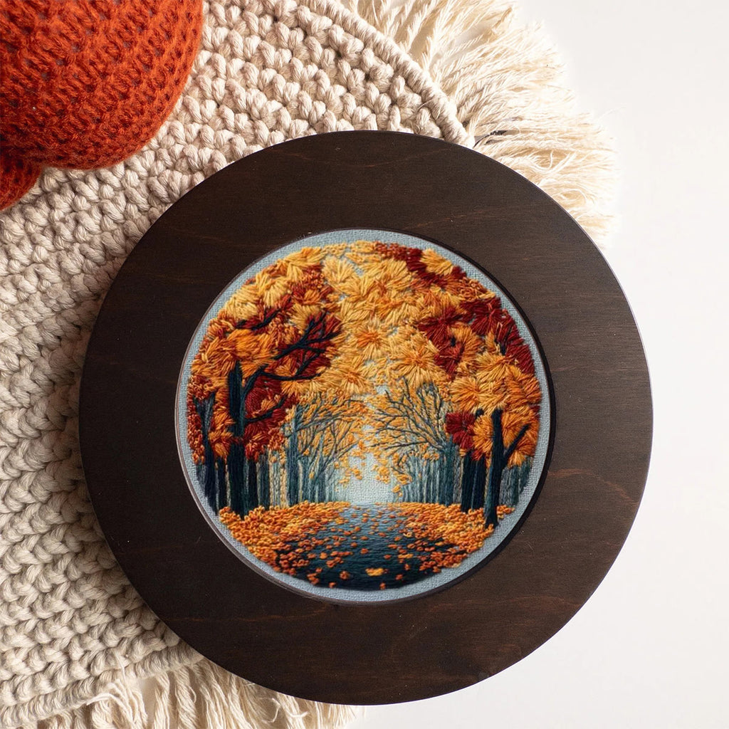 Rubbyoo Embroidery Kit - Autumn Scenery | Diy Landscape Craft | Personalized Wall Decoration  - image 5