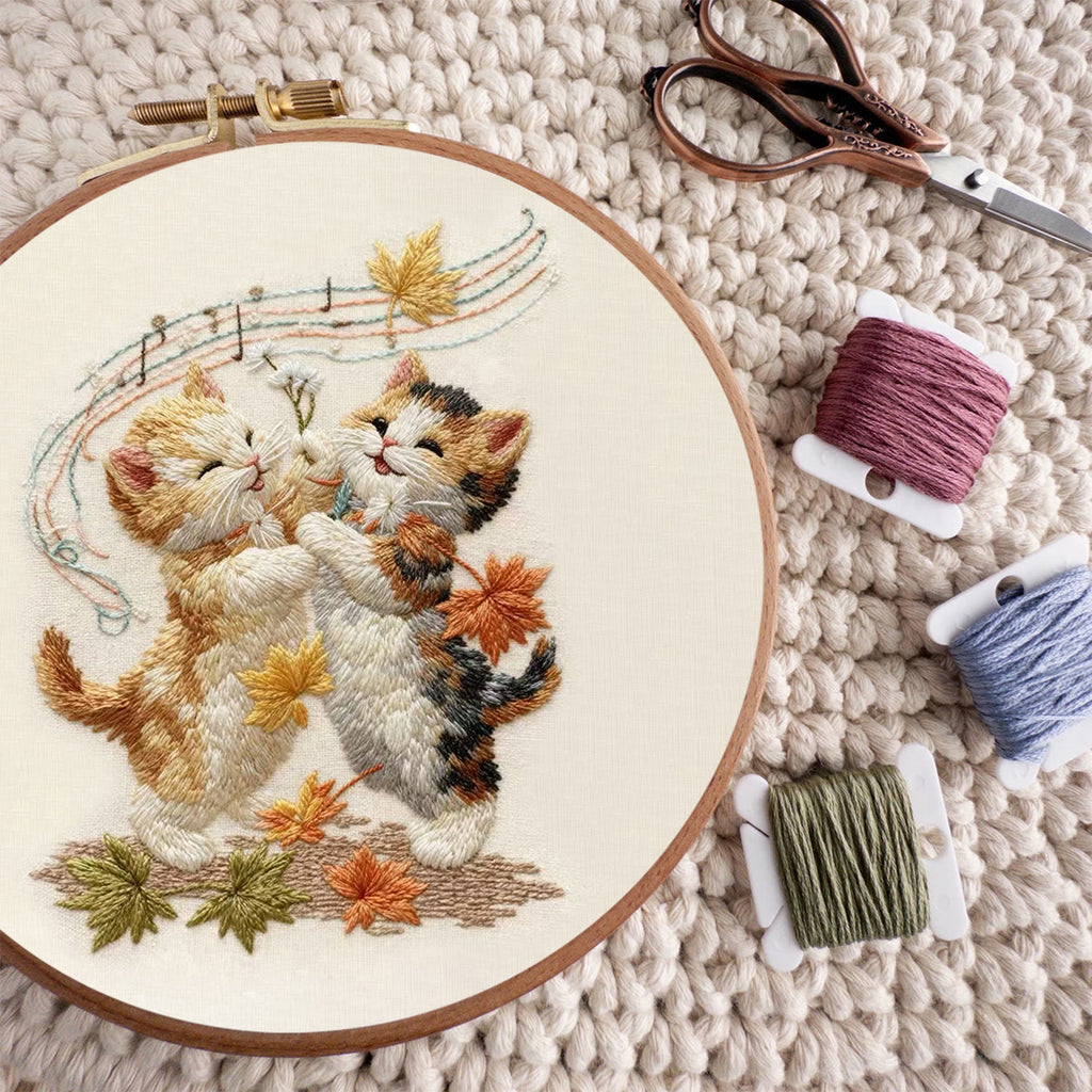 Rubbyoo Embroidery Kit - Adorable Cats | Handmade Animal Craft | Diy Hoop Art - image 8