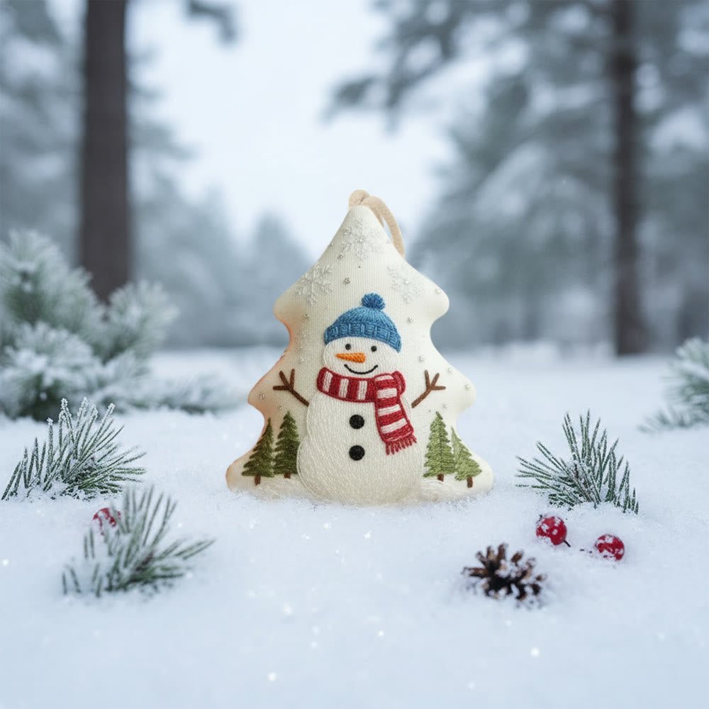 Rubbyoo Tree-shaped Embroidery Kit - Snowman | Cozy Winter Craft | Perfect Holiday Home Decoration - image 6