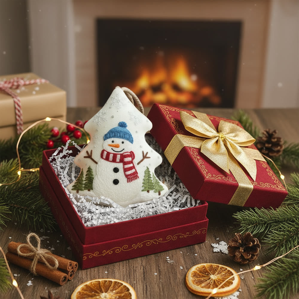 Rubbyoo Tree-shaped Embroidery Kit - Snowman | Cozy Winter Craft | Perfect Holiday Home Decoration - image 7