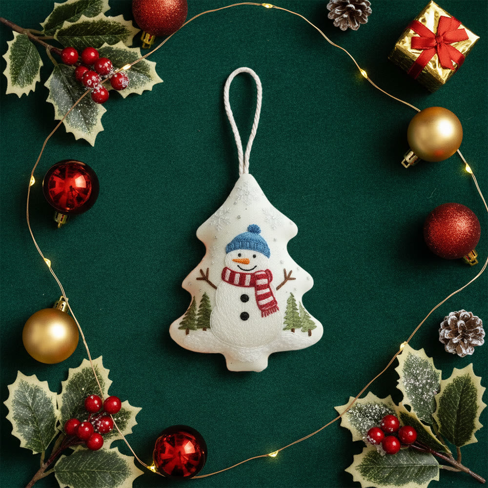 Rubbyoo Tree-shaped Embroidery Kit - Snowman | Cozy Winter Craft | Perfect Holiday Home Decoration - image 9