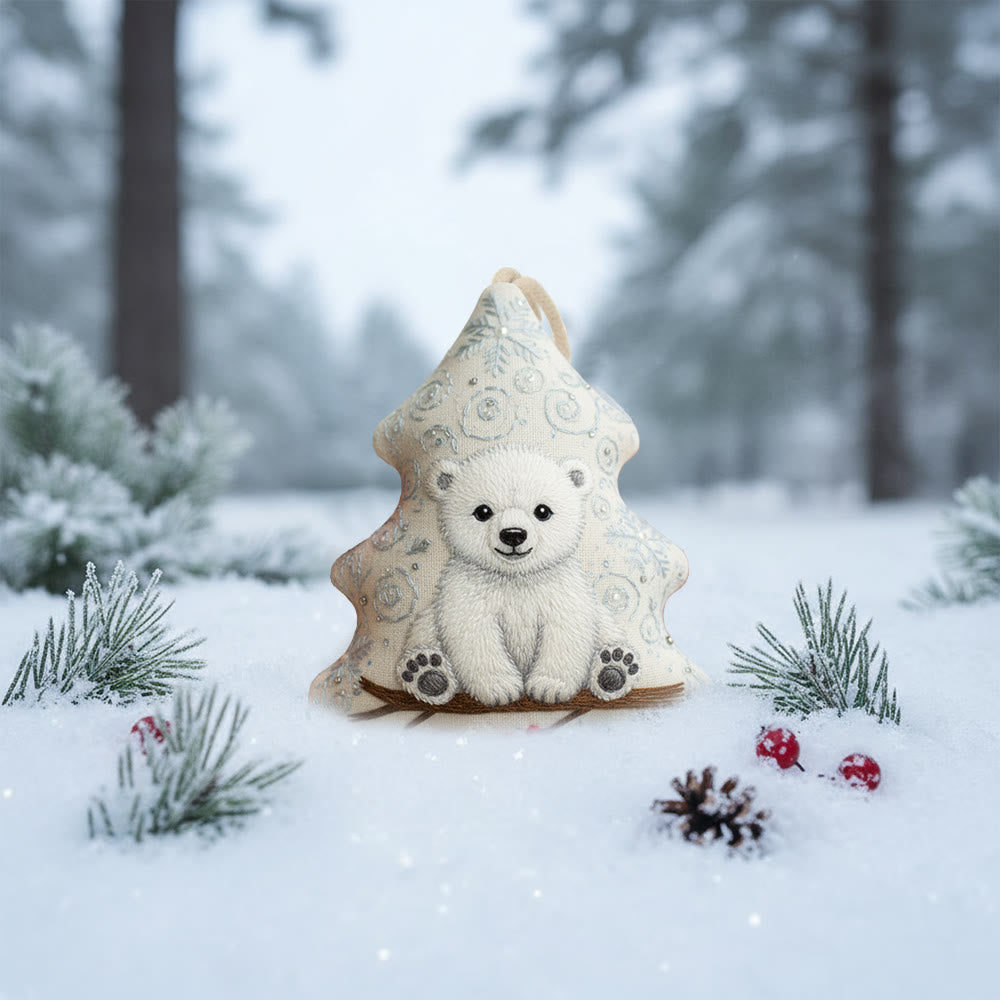 Rubbyoo Tree-shaped Embroidery Kit - Polar Bear | Cute Handmade Gift | Perfect Present - image 9