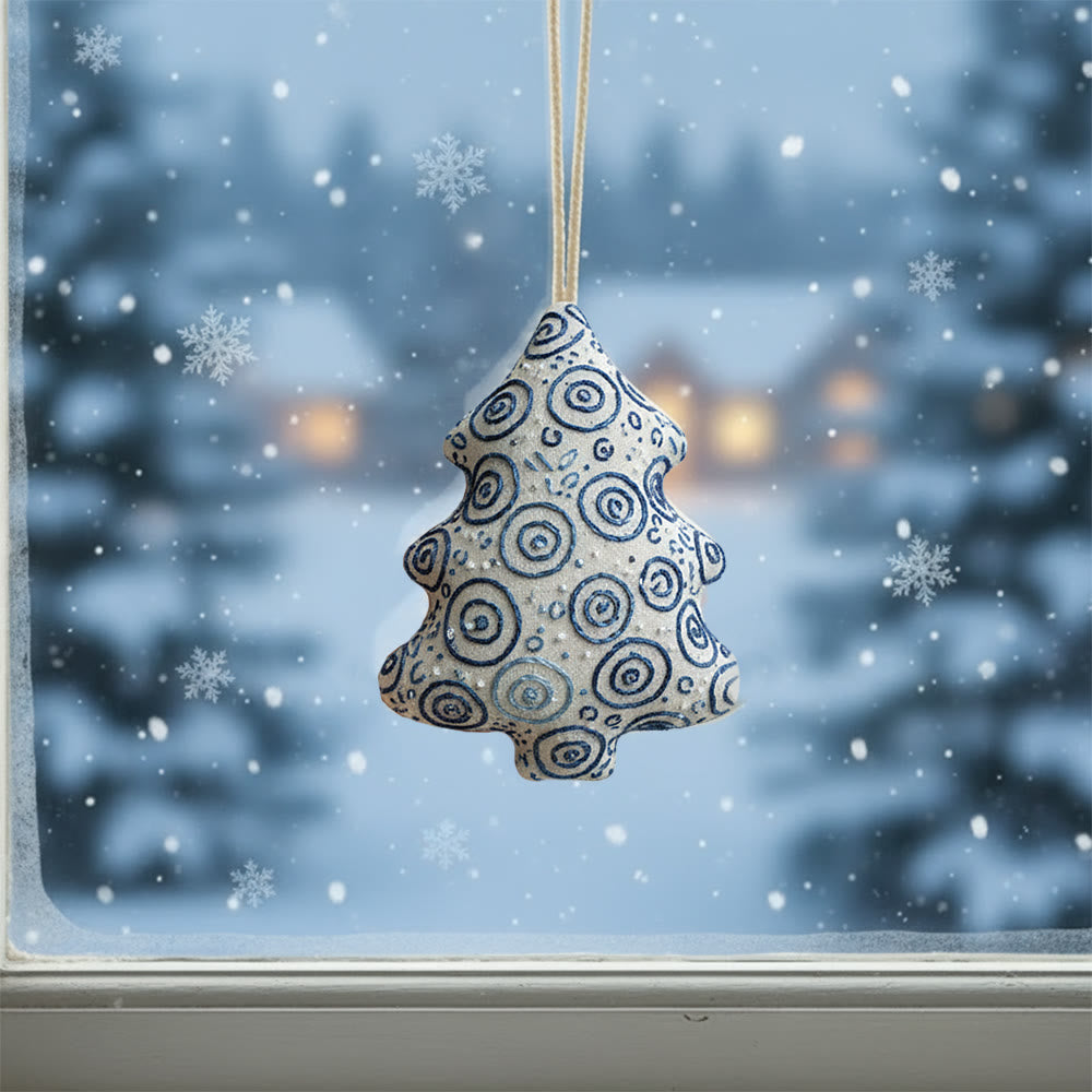 Rubbyoo Tree-shaped Embroidery Kit -  Swirl Pattern Motif | Beginner-friendly Hand Embroidery Bundle | Thoughtful Personalized Gift - image 1