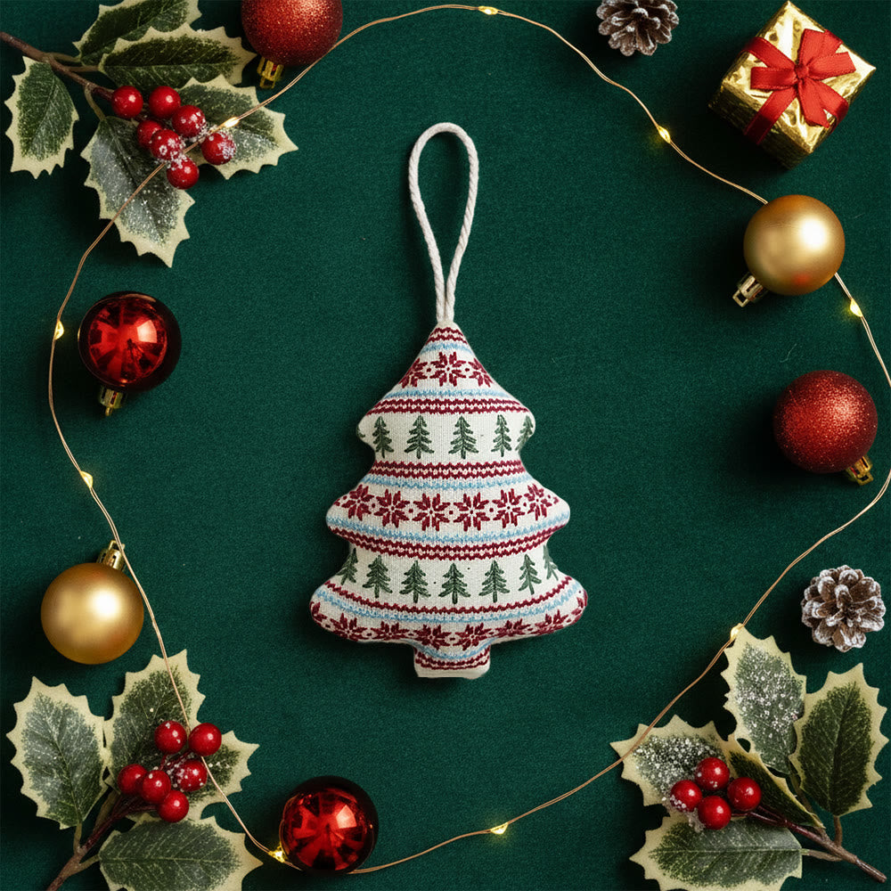 Rubbyoo Tree-shaped Embroidery Kit - Fair Isle Tree Pattern | Beginner-friendly Diy | Home Decor Hanger - image 8