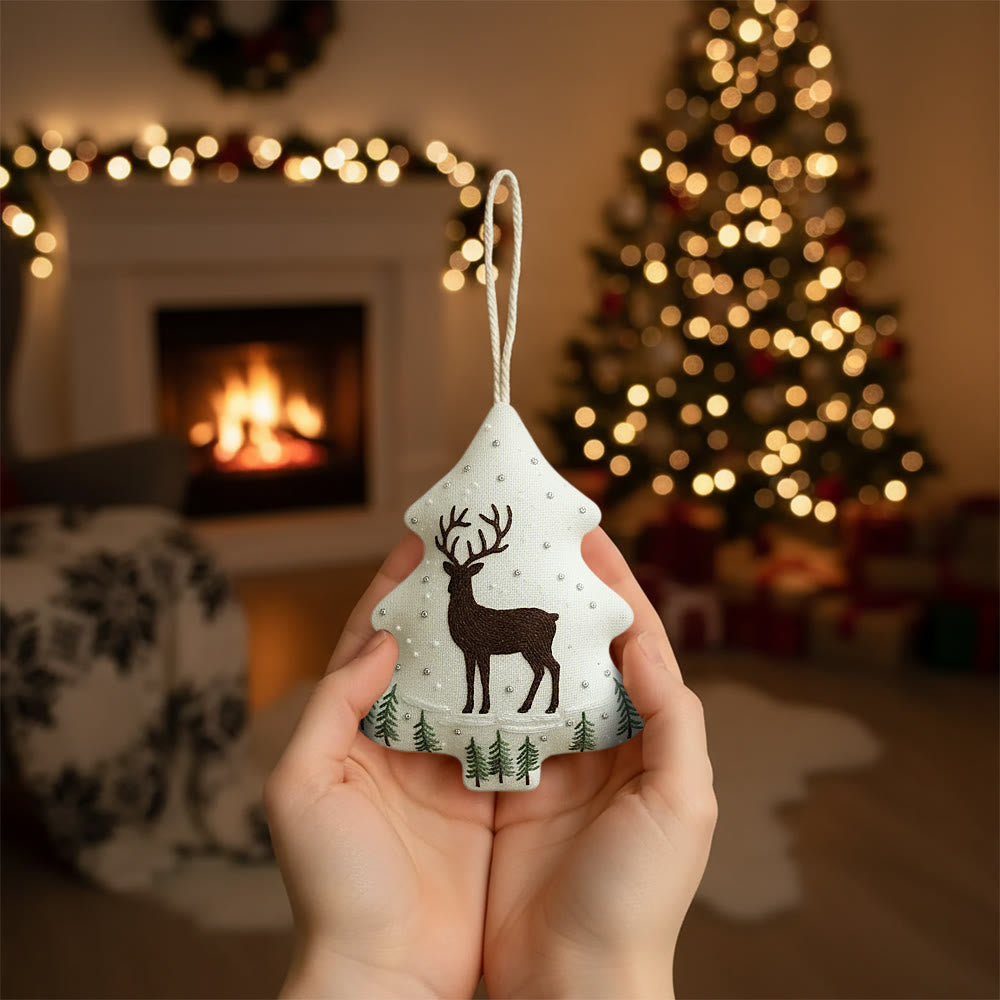 Rubbyoo Tree-shaped Embroidery Kit - Winter Deer And Pine Sprigs | Gentle Winter Stitching | Thoughtful Holiday Gift - image 7