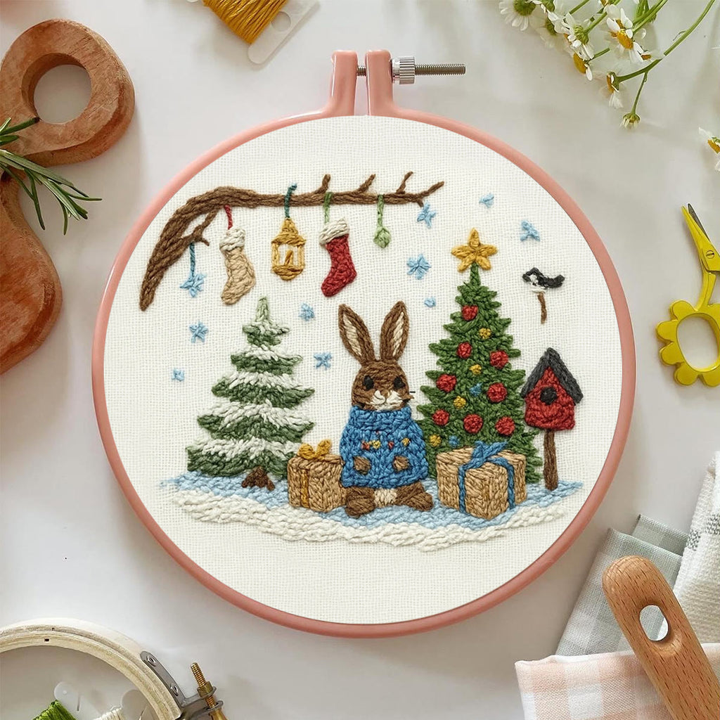 Rubbyoo Embroidery Kit - Christmas Bunny | Lovely Animal Craft  | Nice Holiday Gift Idea  - image 5