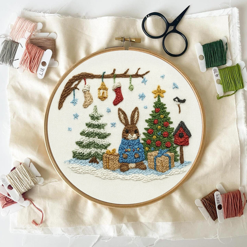 Rubbyoo Embroidery Kit - Christmas Bunny | Lovely Animal Craft  | Nice Holiday Gift Idea  - image 6