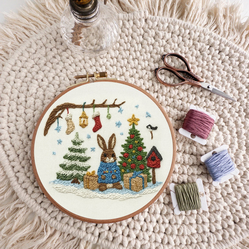 Rubbyoo Embroidery Kit - Christmas Bunny | Lovely Animal Craft  | Nice Holiday Gift Idea  - image 8