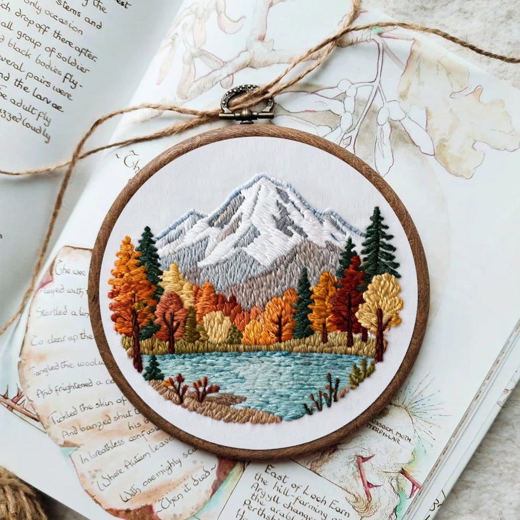 Rubbyoo Embroidery Kit - Mountain Scene | Diy Art Collection | Perfect Stitch Craft - image 3