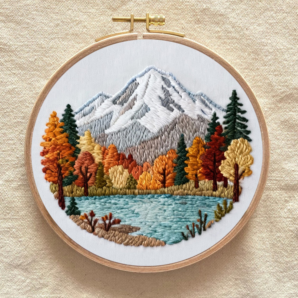 Rubbyoo Embroidery Kit - Mountain Scene | Diy Art Collection | Perfect Stitch Craft - image 7