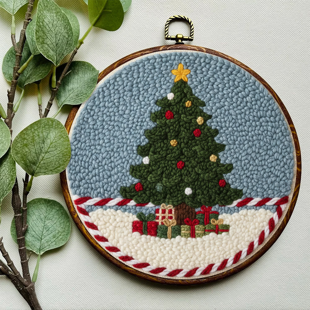 Festive Christmas Tree Punch Needle Kit – Beginner-Friendly Project | Cheerful Holiday Accent - image 8