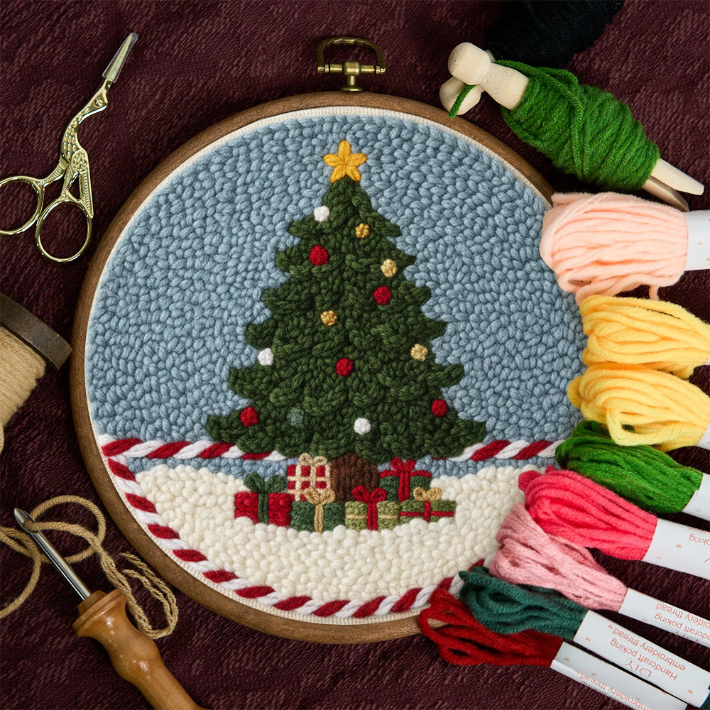 Festive Christmas Tree Punch Needle Kit – Beginner-Friendly Project | Cheerful Holiday Accent - image 10