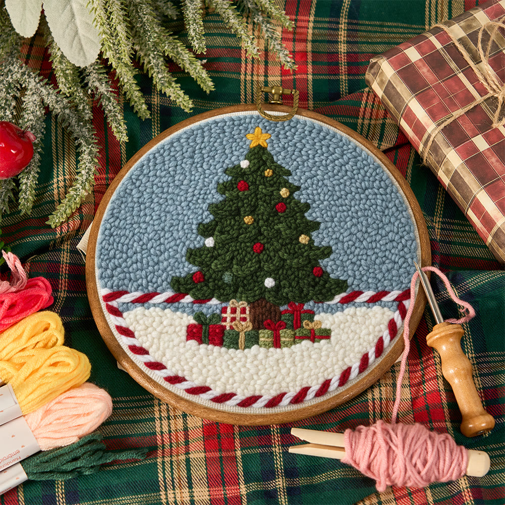 Festive Christmas Tree Punch Needle Kit – Beginner-Friendly Project | Cheerful Holiday Accent - image 11