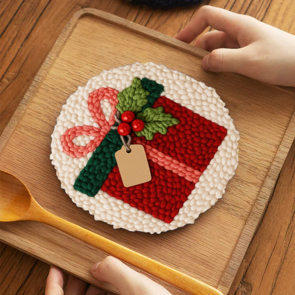 Blessing-tagged Christmas Gift Punch Needle Kit – Newbie-friendly Handcraft | Top Gifting Pick - 5 inch Coaster Kit - image 3