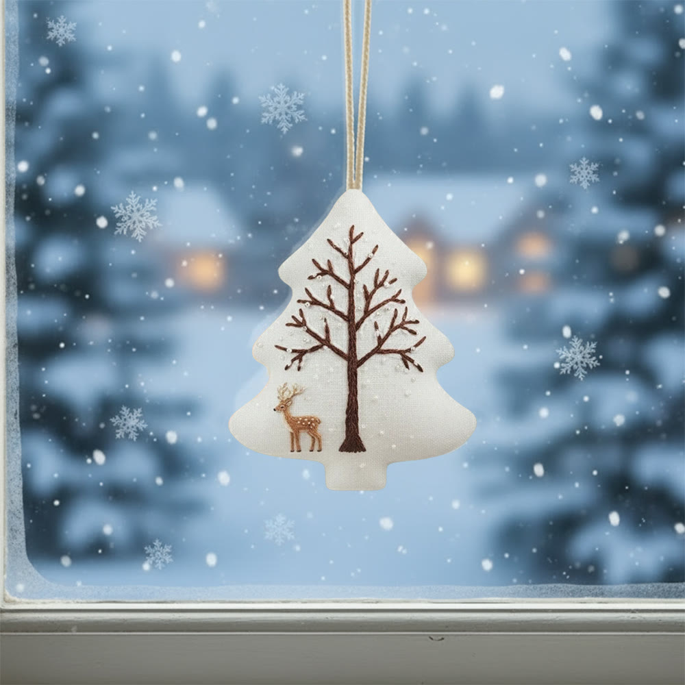Rubbyoo Tree-shaped Embroidery Kit - Deer With Tree | Unique Winter Craft | Nice For Room Decor - image 6