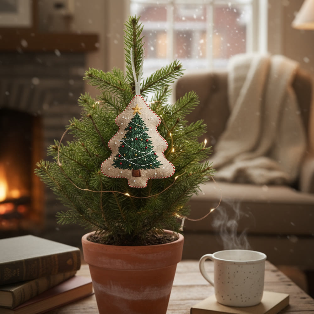 Rubbyoo Tree-shaped Embroidery Kit - Classic Christmas Tree | Diy Project For Beginners | Ideal For Cozy Home Decor - image 5