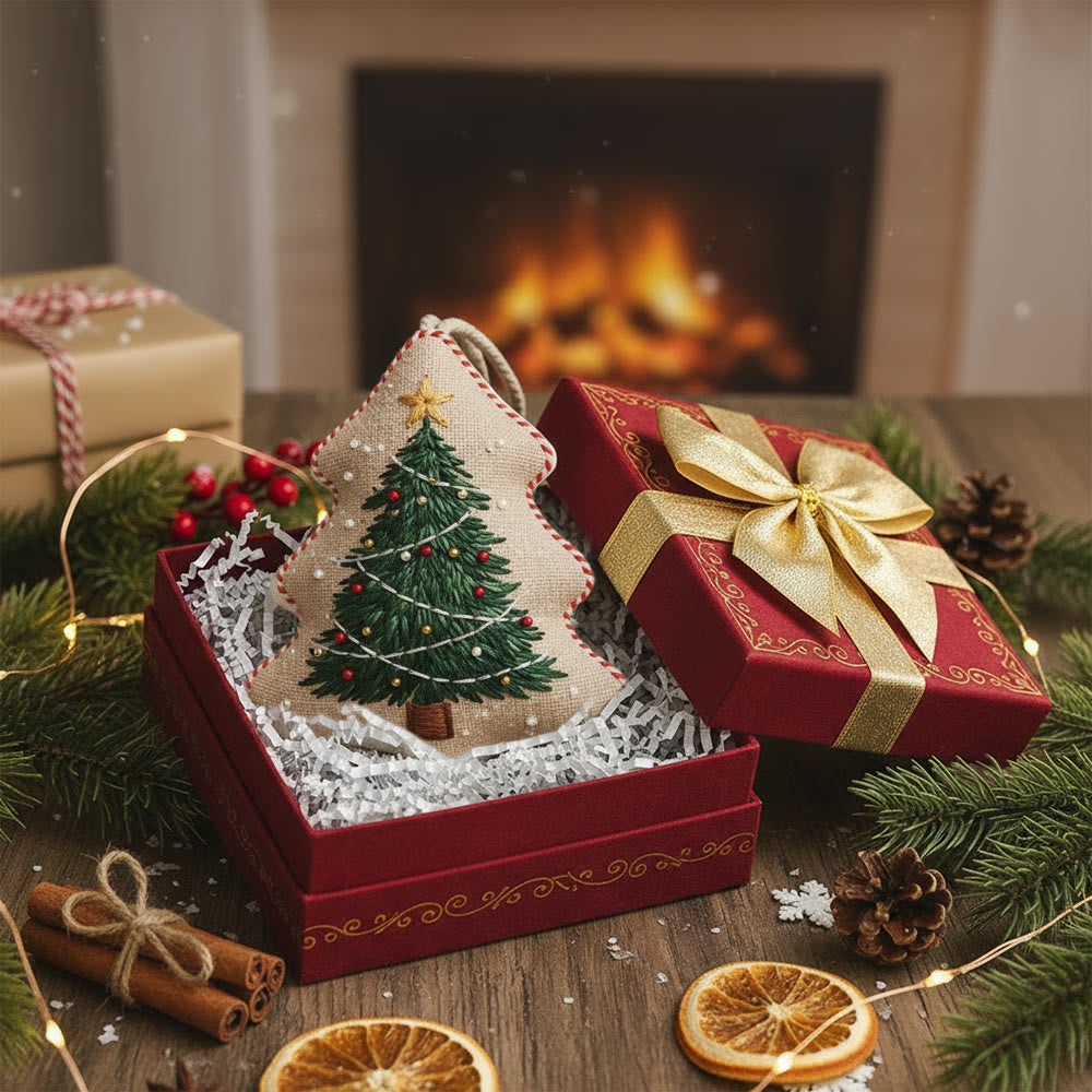 Rubbyoo Tree-shaped Embroidery Kit - Classic Christmas Tree | Diy Project For Beginners | Ideal For Cozy Home Decor - image 6