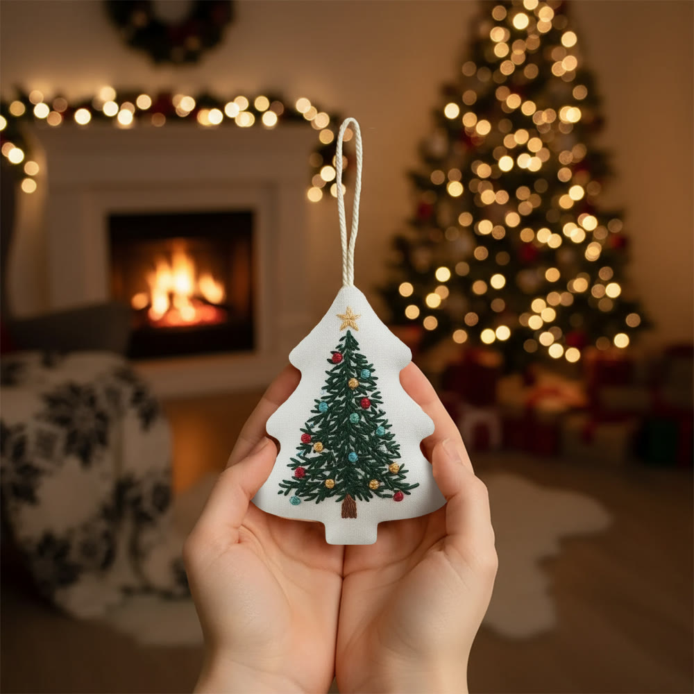 Rubbyoo Tree-shaped Embroidery Kit - Colorful Christmas Lights | Fun Crafting Experience | Brings Joy To Your Tree - image 2