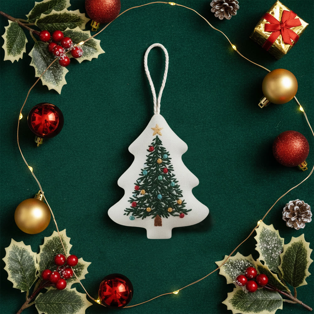 Rubbyoo Tree-shaped Embroidery Kit - Colorful Christmas Lights | Fun Crafting Experience | Brings Joy To Your Tree - image 8