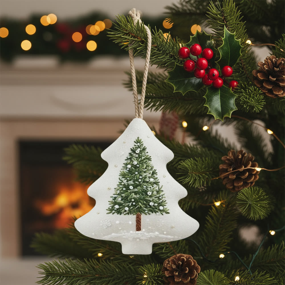 Rubbyoo Tree-shaped Embroidery Kit - Winter Tree | Christmas Handmade Art | Perfect For Stitch Beginner  - 6 inches hoop kit - image 0