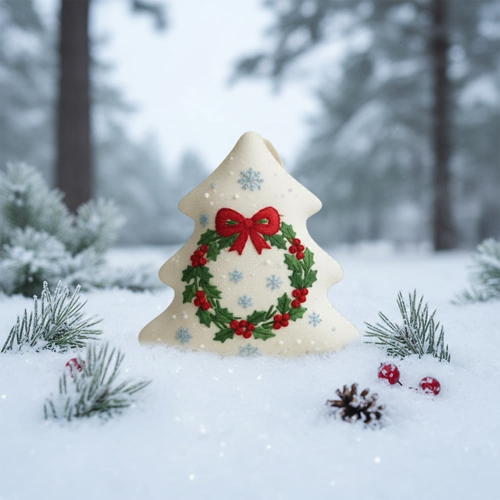 Rubbyoo Tree-shaped Embroidery Kit - Christmas Wreath | Personalized Stitch Art | Diy Wall Hanging  - image 8