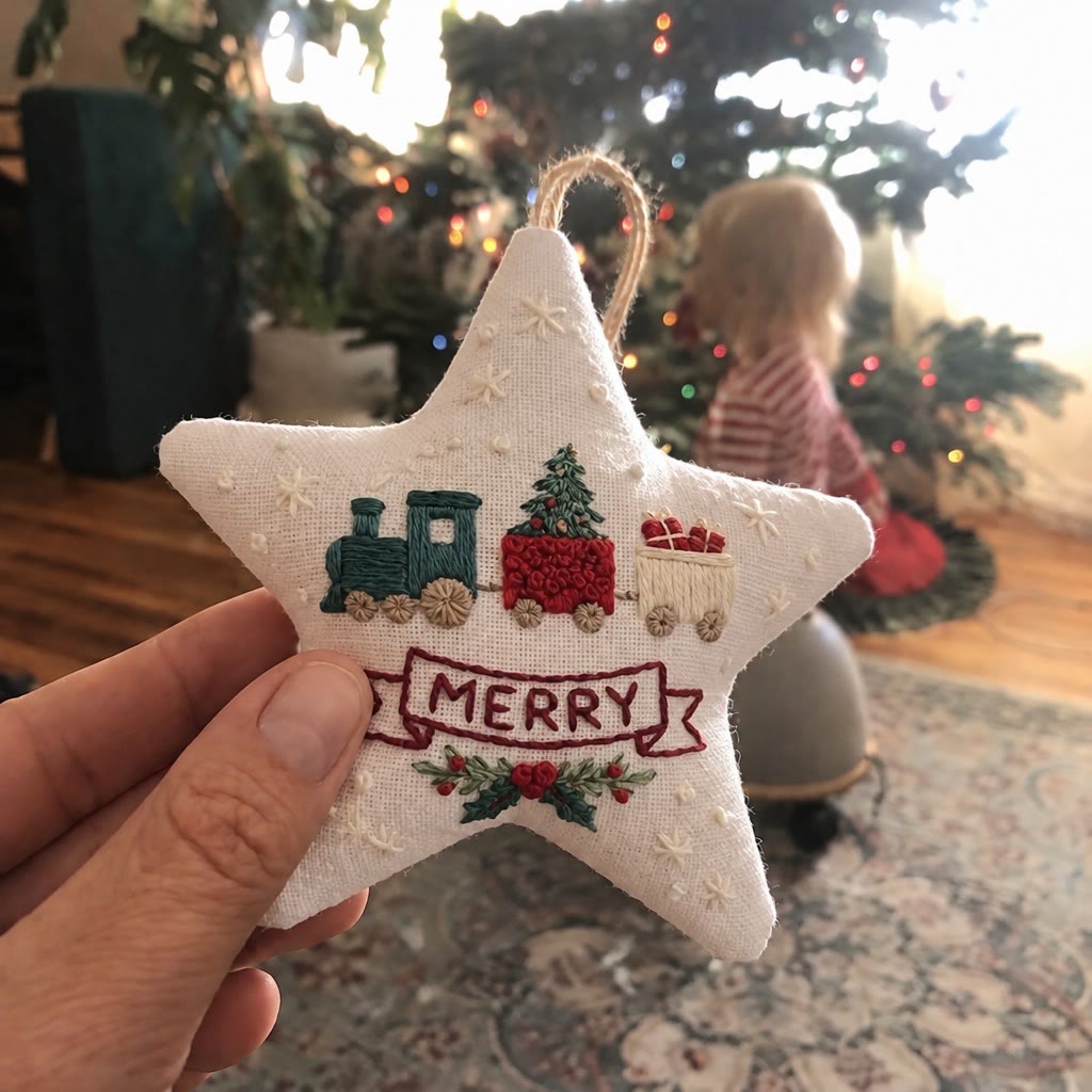 Rubbyoo Star Embroidery Kit - Vintage Christmas Train | Thoughtful Fes ...